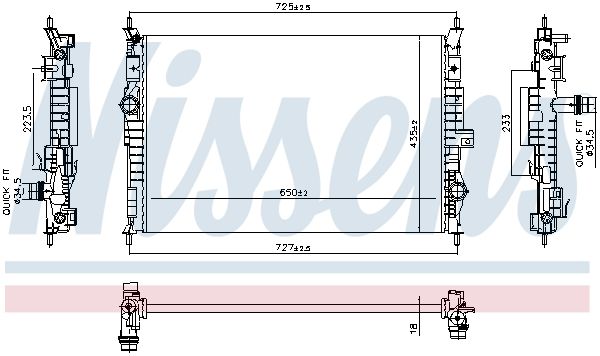 NISSENS 607088 Radiator, engine cooling