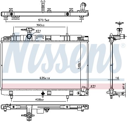 NISSENS 607106 Radiator, engine cooling