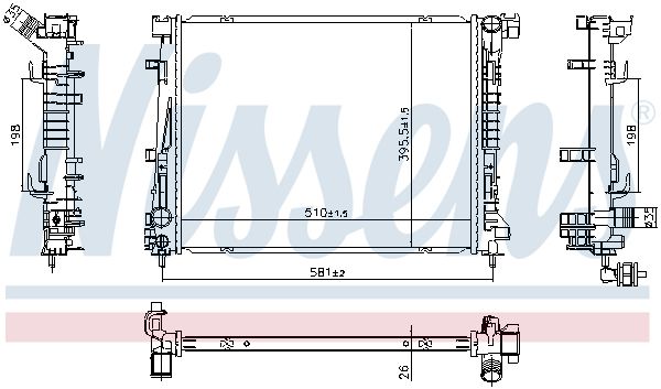 NISSENS 607118 Radiator, engine cooling