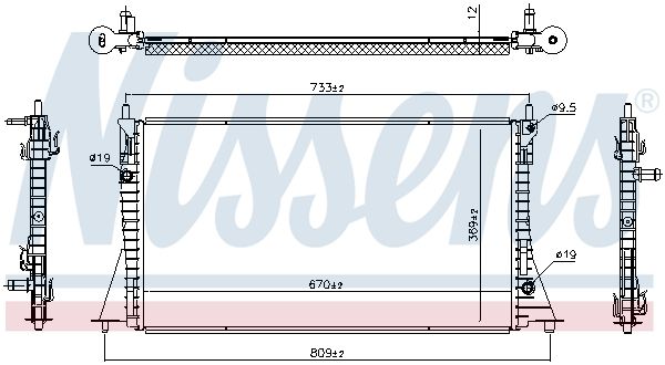 NISSENS 607224 Radiator, engine cooling