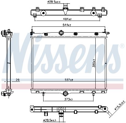 NISSENS 607246 Radiator, engine cooling