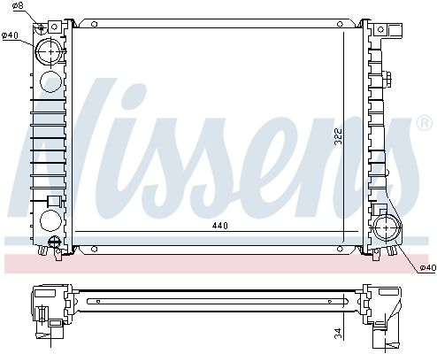 NISSENS 60797 Radiator, engine cooling