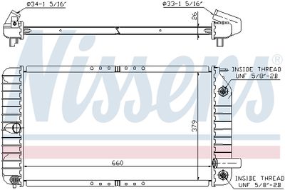 Radiator, engine cooling NISSENS 609191