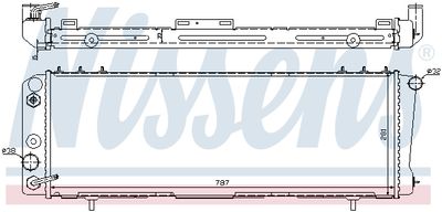 Radiator, engine cooling NISSENS 60986