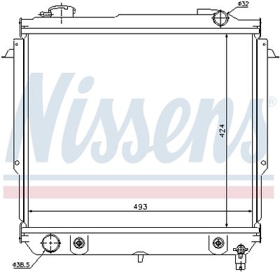 Radiator, engine cooling NISSENS 60987