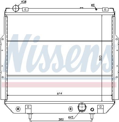 Radiator, engine cooling NISSENS 61013