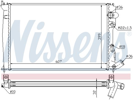 NISSENS 61302A Radiator, engine cooling