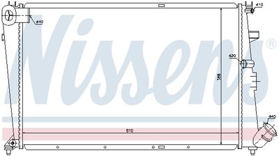 Radiator, engine cooling NISSENS 61304