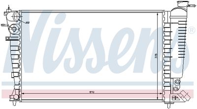 Radiator, engine cooling NISSENS 61368