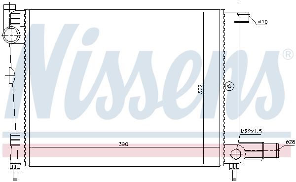 NISSENS 61391 Radiator, engine cooling