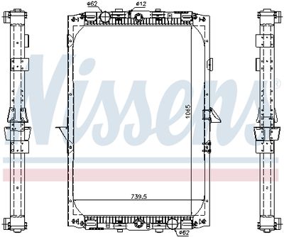 Radiator, engine cooling NISSENS 61417A