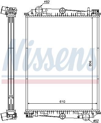 NISSENS 614400 Radiator, engine cooling