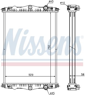 NISSENS 614440 Radiator, engine cooling