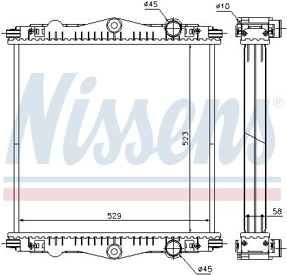 NISSENS 614450 Radiator, engine cooling