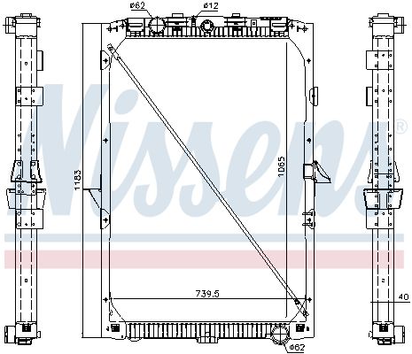 NISSENS 61447 Radiator, engine cooling