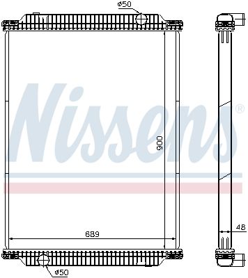 Radiator, engine cooling NISSENS 61448