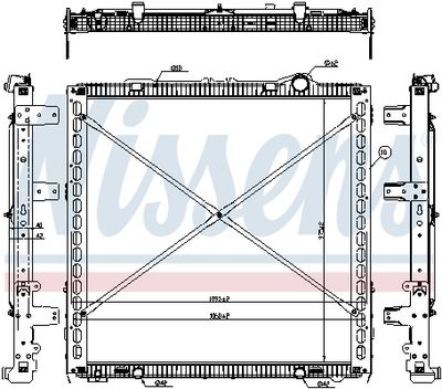 Radiator, engine cooling NISSENS 61449