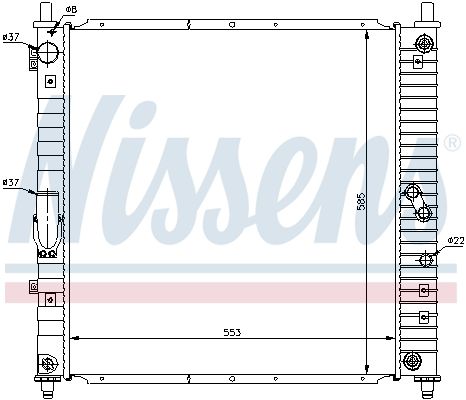 NISSENS 61643 Radiator, engine cooling