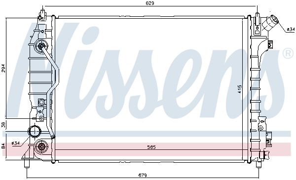 NISSENS 61695 Radiator, engine cooling