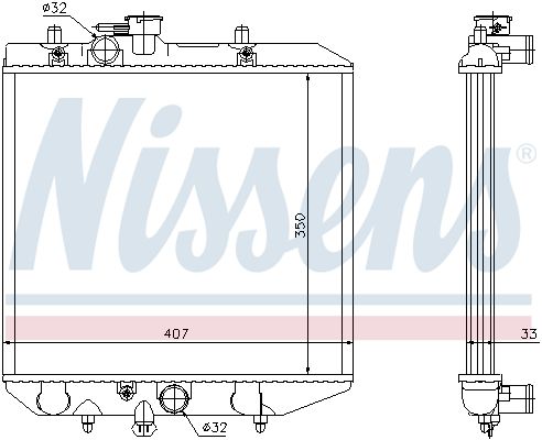 NISSENS 61749 Radiator, engine cooling