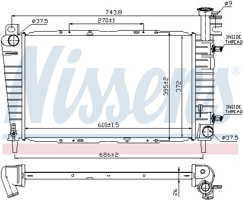 NISSENS 62064 Radiator, engine cooling
