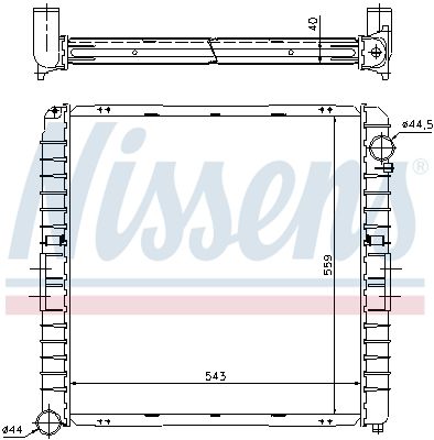 Radiator, engine cooling NISSENS 62345A