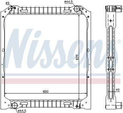 Radiator, engine cooling NISSENS 62349A