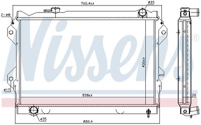 Radiator, engine cooling NISSENS 62417