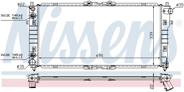 NISSENS 62486A Radiator, engine cooling