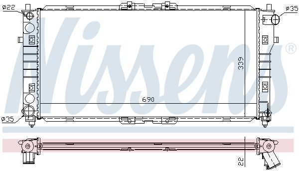 NISSENS 62487A Radiator, engine cooling