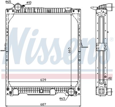 Radiator, engine cooling NISSENS 62523A