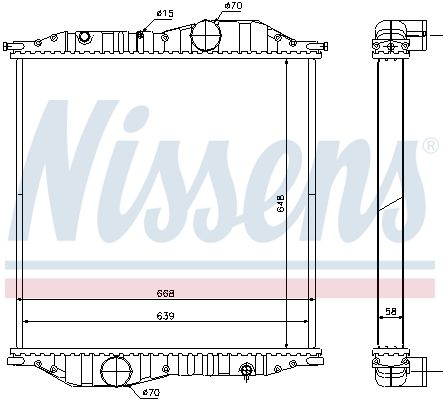 NISSENS 625502 Radiator, engine cooling