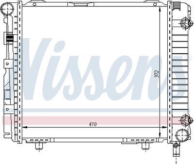 Radiator, engine cooling NISSENS 62556