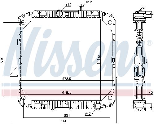 NISSENS 62563 Radiator, engine cooling