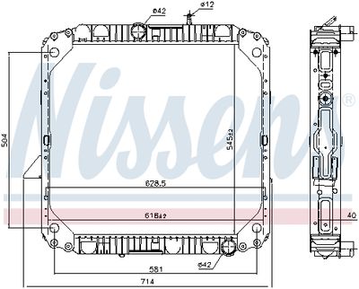 Radiator, engine cooling NISSENS 62563