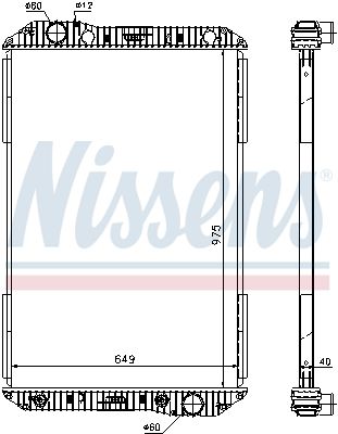 Radiator, engine cooling NISSENS 625710