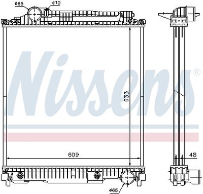 Radiator, engine cooling NISSENS 626470