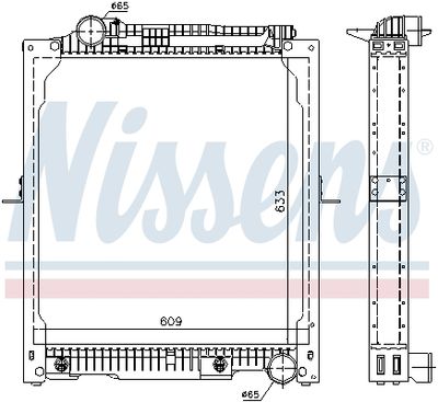 Radiator, engine cooling NISSENS 62647A