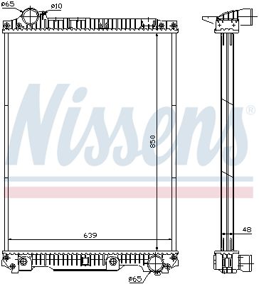 Radiator, engine cooling NISSENS 626570