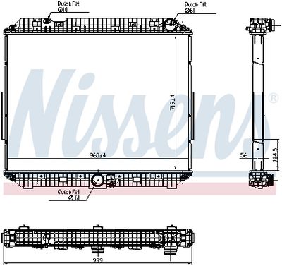 Radiator, engine cooling NISSENS 6270020