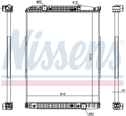 NISSENS 627910 Radiator, engine cooling