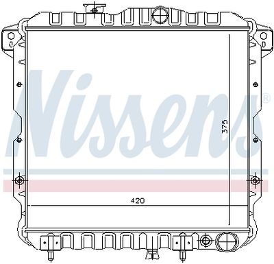 Radiator, engine cooling NISSENS 62814
