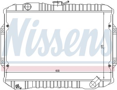 Radiator, engine cooling NISSENS 62815