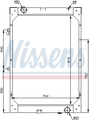 Radiator, engine cooling NISSENS 62871