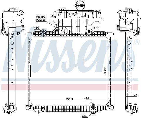 NISSENS 62875 Radiator, engine cooling