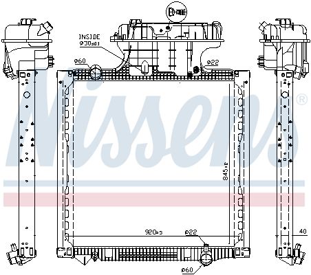 NISSENS 628757 Radiator, engine cooling
