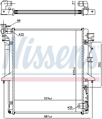 NISSENS 628966 Radiator, engine cooling