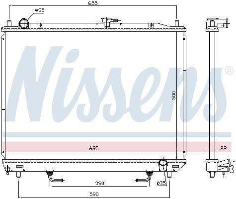 NISSENS 628985 Radiator, engine cooling