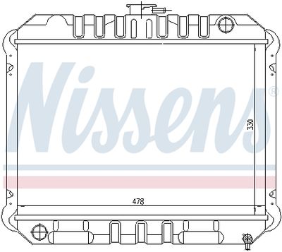 Radiator, engine cooling NISSENS 62933
