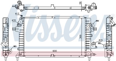 Radiator, engine cooling NISSENS 63112A